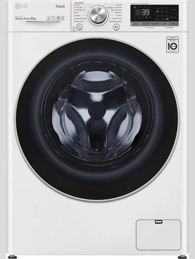 LG F4WV708S1E.ABWQWIS wasmachine Voorlader 8 kg 1360 RPM Wit