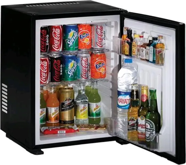 Technomax HP40LN minibar koelkast - 40 liter - compleet geruisloos - omkeerbare deur Zwart