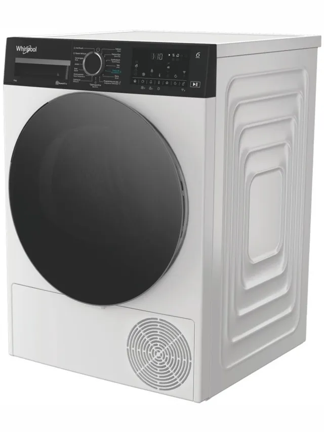 Whirlpool warmtepompdroger: vrijstaand, 9,0 kg - C WD1 96M WBS BE Wit