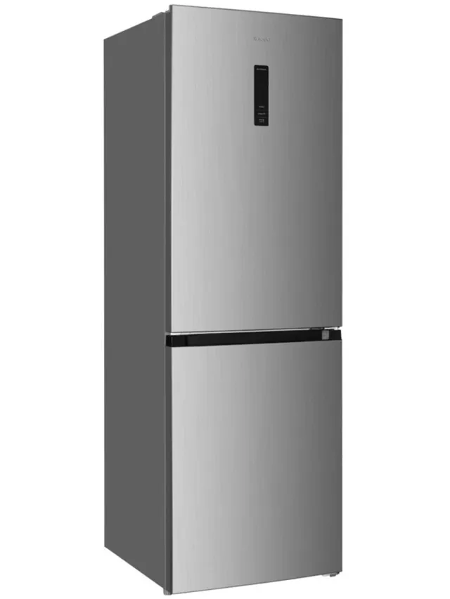 Wiggo WR‑CD18NFB(X) – Koel‑Vriescombinatie – 323 L – No Frost – 2 Deuren – 39 dB – Energieklasse B – 5 Jaar Garantie – Roestvrijstaal