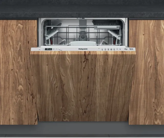 Hotpoint-Ariston Hotpoint HIC 3C33 CWE inbouw vaatwasser, 14 couverts Hout