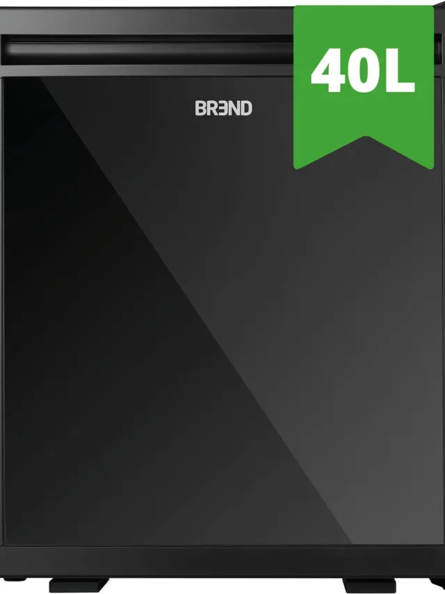 BREND Mini Koelkast Vrijstaand 40 Liter – Tafelmodel Fridge met Instelbare Temperatuur – Minibar met Verstelbare Deurrichting – Zwart - BREND BR-2227