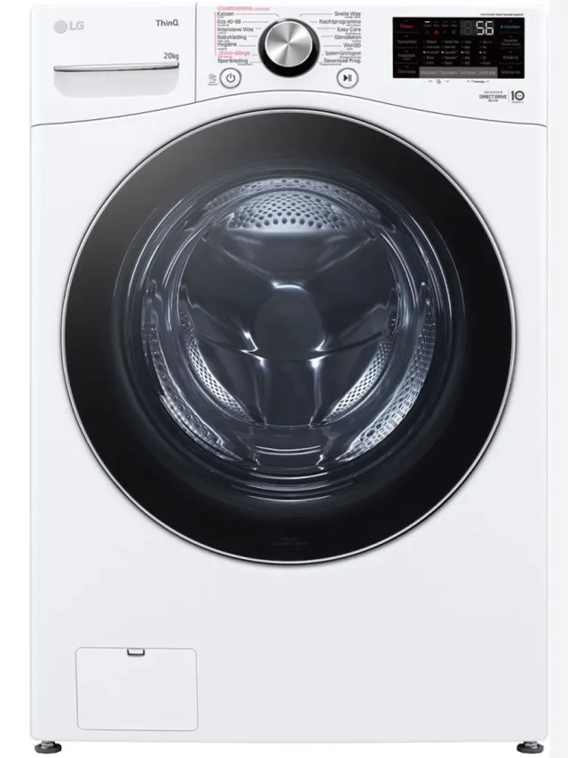 LG LC0R2N2 Wasmachine 20 kg met Intello DD en Inverter Direct Drive voor krachtig en betrouwbaar wassen - TurboWash voor sneller schoon - Spa Steam voor hygiënische zorg en ThinQ slimme bediening. Energieklasse B Wit