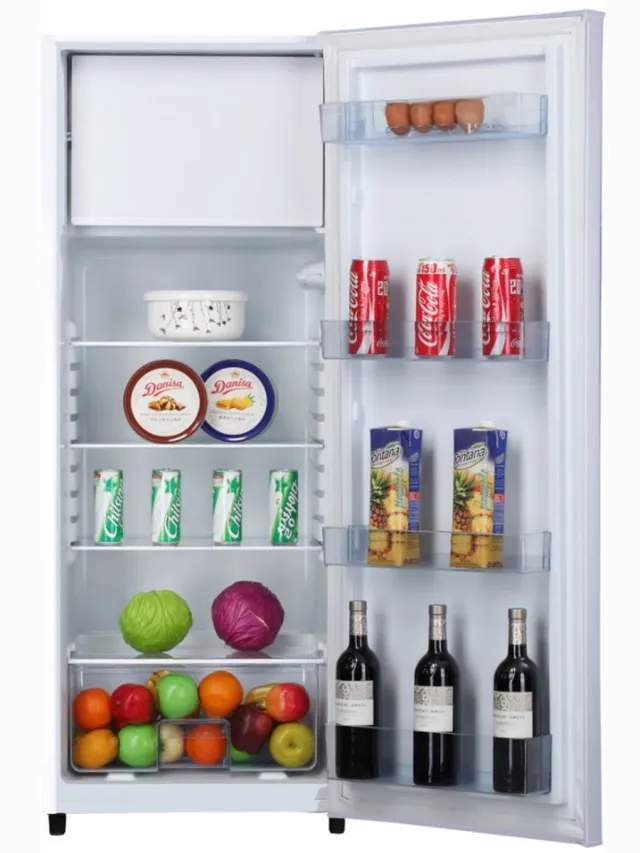 Fagor FAF5212 Koelkast Vrijstaand 218L met Vriesvak 4 - Stille Koelkast 41 dB - Compacte Koelkast met LED Verlichting - Wit - Omkeerbare Deur - Label E - Hoogte 141 cm
