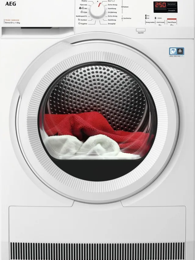 Aeg TR718A2B 7000 serie SensiDry - Wasdroger Warmtepompdroger - 8kg White