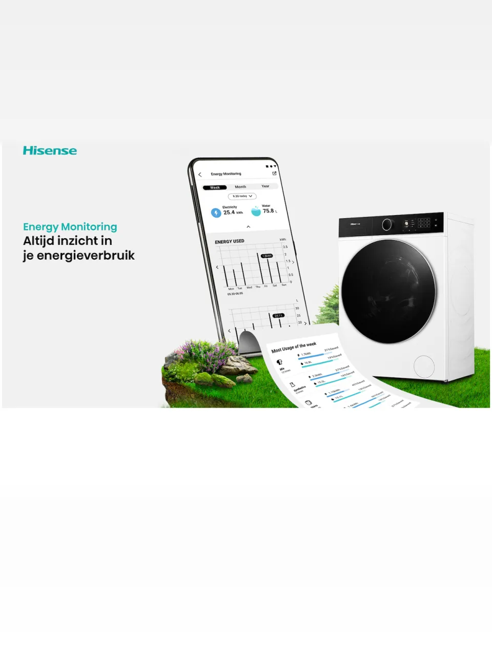 Hisense DH5I104BWAB warmtepompdroger wit, foto 5