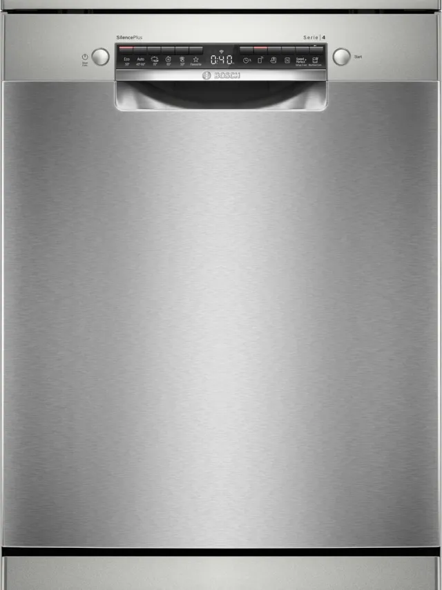 Bosch SMS4EMI06E- Serie 4 - Vrijstaande vaatwasser - 60 cm - RVS - Energielabel B - Home Connect Roestvrijstaal
