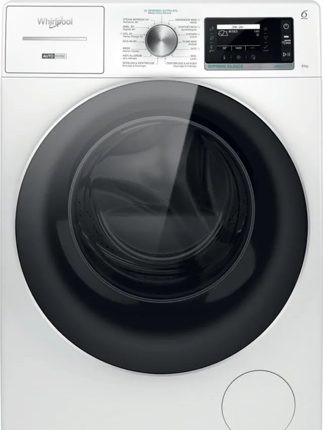 Whirlpool 89AD - Wasmachine - 8 kg - Energielabel A - Stoomfunctie - Automatisch doseren Wit
