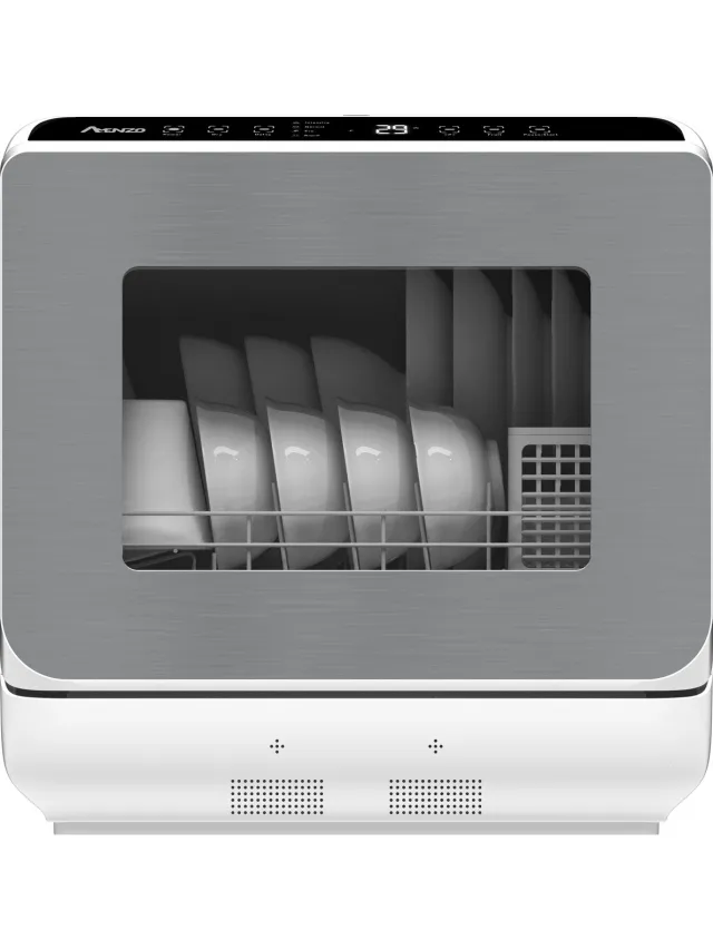 Amenzo Mini Vaatwasser - Inclusief App - Energielabel A - 900 Watt - 5 Programma's - Wit - Afwasmachine - Met Waterreservoir