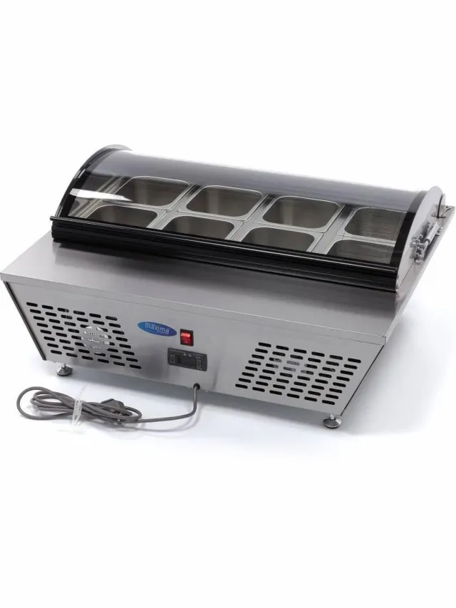 Maxima Saladette - 67 L - Tafelmodel - 8 x 1/6 GN Roestvrij staal