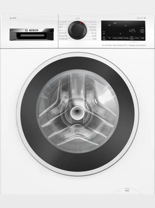 Bosch WGG244FCFG - Serie 6 - Wasmachine met stoom - 1400 rpm - Energielabel A - Iron Assist: vermindert kreukels tot 50% - Automatisch doseren - NL/FR Display Wit