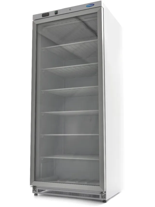 Maxima Vrieskast - 600 L - Wit - met Glazen Deur