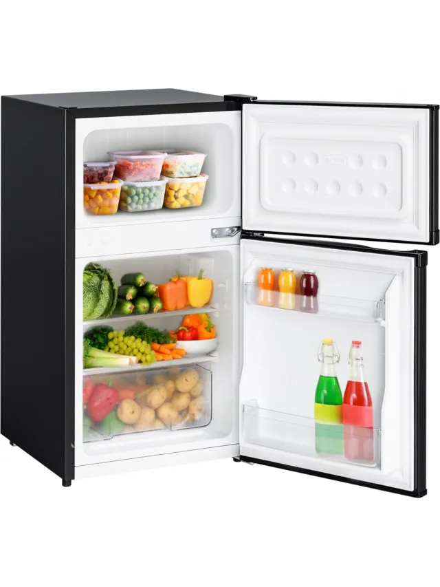 KitchenBrothers Koelkast - 61L Koelvak - 24L Vriesvak - Koelvriescombinatie - IJskast - Frigo - Vrijstaand - Zwart