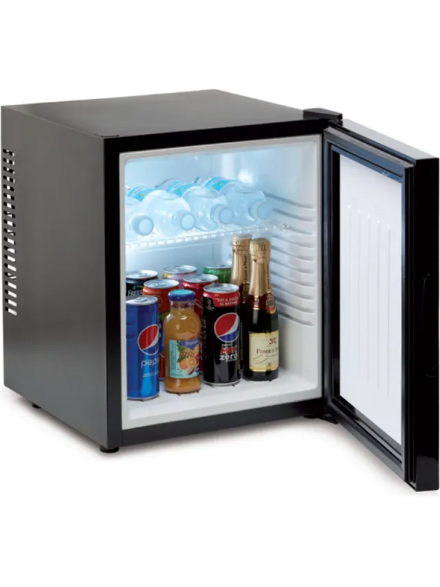 Technomax TP20N minibar koelkast - 20 liter - compleet geruisloos - omkeerbare deur - binnenverlichting Zwart