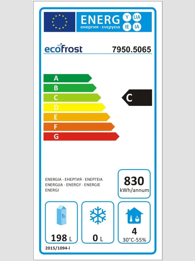 Ecofrost Koelwerkbank - 240L - 2 Deuren 1/1 GN - +2°C/+8°C - Statisch + Ventilator - 900x700x876mm Grijs