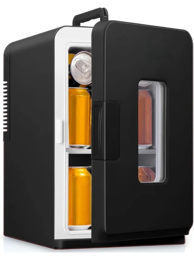 Kavo Minibar - 15L Capaciteit - Mini Koelkast - Draagbare Koelkast - Zwart - 45cm x 25cm x 31cm