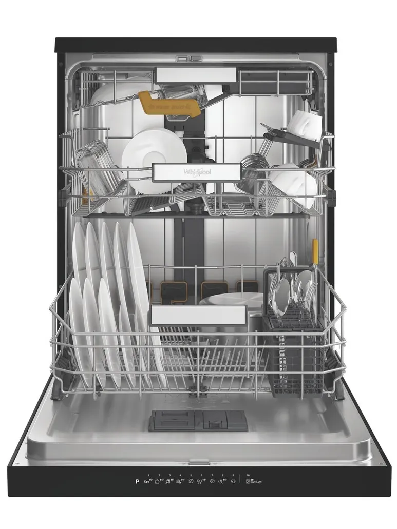 Whirlpool W8F HS61BS vrijstaande vaatwasser zwart, foto 2