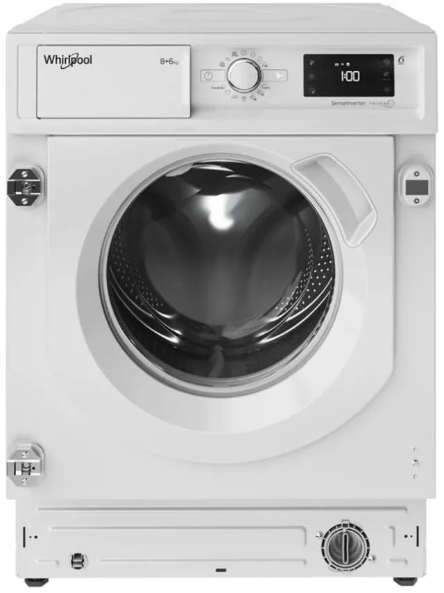 Whirlpool BI WDWG 861485 EU - Was-droogcombinatie - FreshCare - Voorbelading - Ingebouwd - Wit - Links - Wit - Knoppen - Draaiknop White