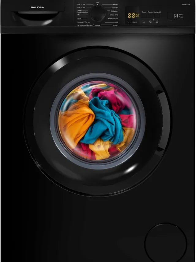 Salora WASH6B - Wasmachine - 6 kg - 1000 RPM - Washing Machine - Zwart