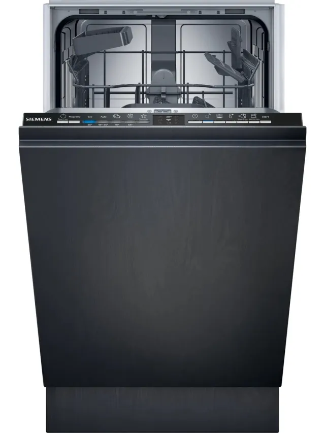 Siemens SR61HX16KE - iQ100 - Vaatwasser- Inbouwvaatwasser - 45 cm - Smal model - Energielabel E - Home Connect - varioSpeed Plus: je vaat tot wel drie keer zo snel schoon -infoLight Niet van toepassing