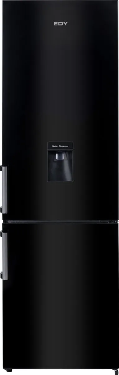Edy EDHC8089 - Koel- Vriescombinatie - Zwart - E Klasse - Waterdispenser - 5 Jaar Garantie
