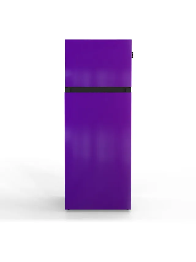 Nunki MEDIUM-APLU / Plum Explosion Design Koel-vriescombinatie - 206L - E-label - Volledig in kleur Pruimen Paars