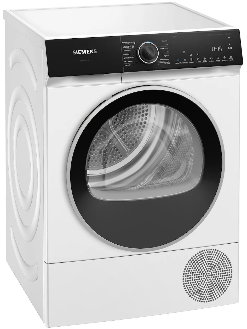 Siemens WQ46H2CLNL warmtepompdroger, 9 kg, onderbouw wit, foto 2