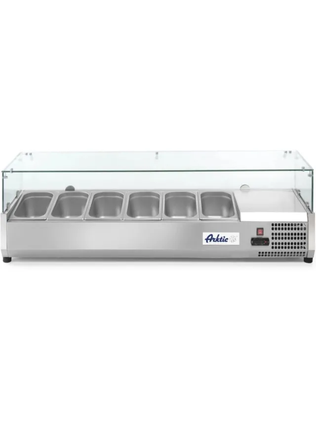 Arktic Hendi Opzetkoelvitrine GN 1/3 - 43 x 39,5 x 141 cm rvs