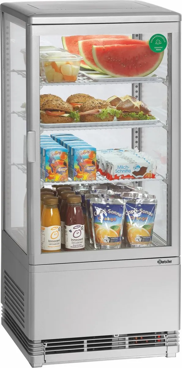 Bartscher Mini-koelvitrine 78L rvs