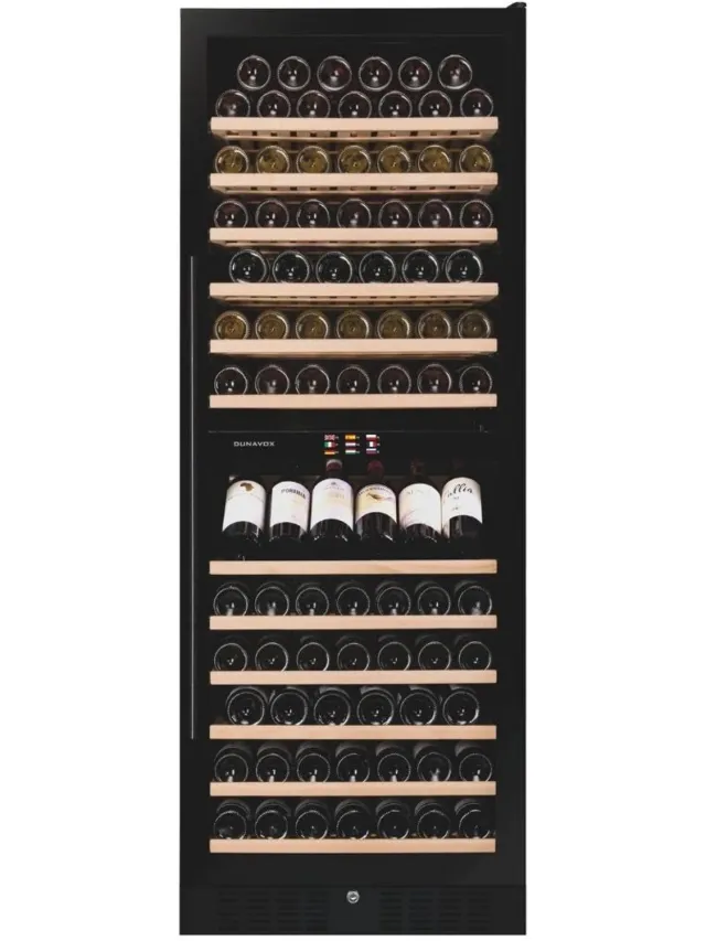 Dunavox Grande-108 Vrijstaande Wijnkoelkast DX-108.330DB 101 flessen Zwart
