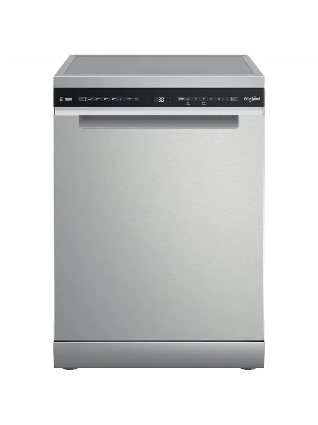 Whirlpool W7F HS41 X MaxiSpace Vrijstaande vaatwasser Grijs RVS