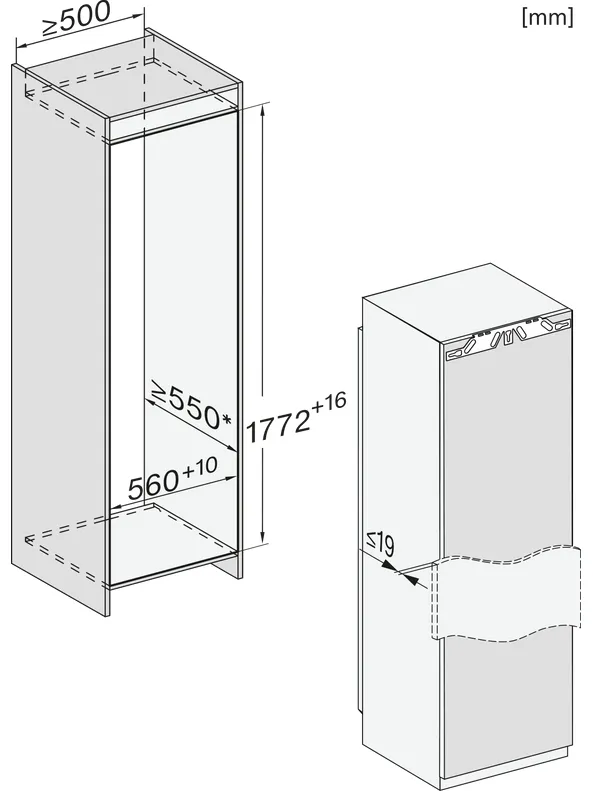 Miele K 7716 E Inbouw koelkast zonder vriesvak, foto 2