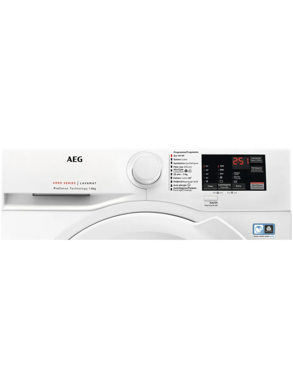 AEG LF628400 wasmachine wit, foto 3