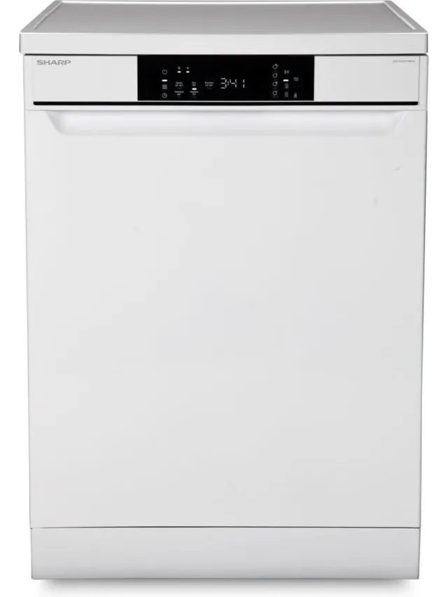 Sharp QWNA1DF45EWEU vrijstaande vaatwasser, 15 couverts wit