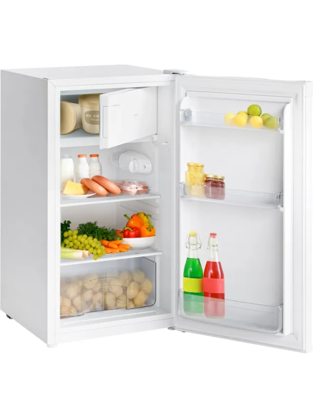 KitchenBrothers Koelkast - 81L - Tafelmodel Koelkast met Vriesvak - Koelvriescombinatie - IJskast - Frigo - Vrijstaand - Wit