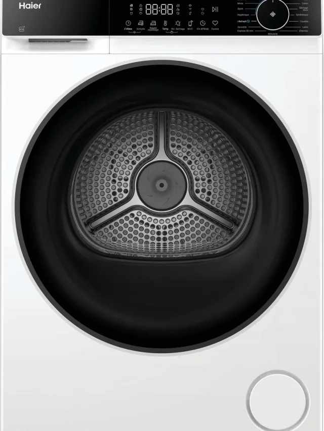 Haier X 5 HD120-E357U1 Warmtepompdroger 12 kg - AI Dry - Lage temperatuur - hOn App - Hygiene - Inverter Motor White