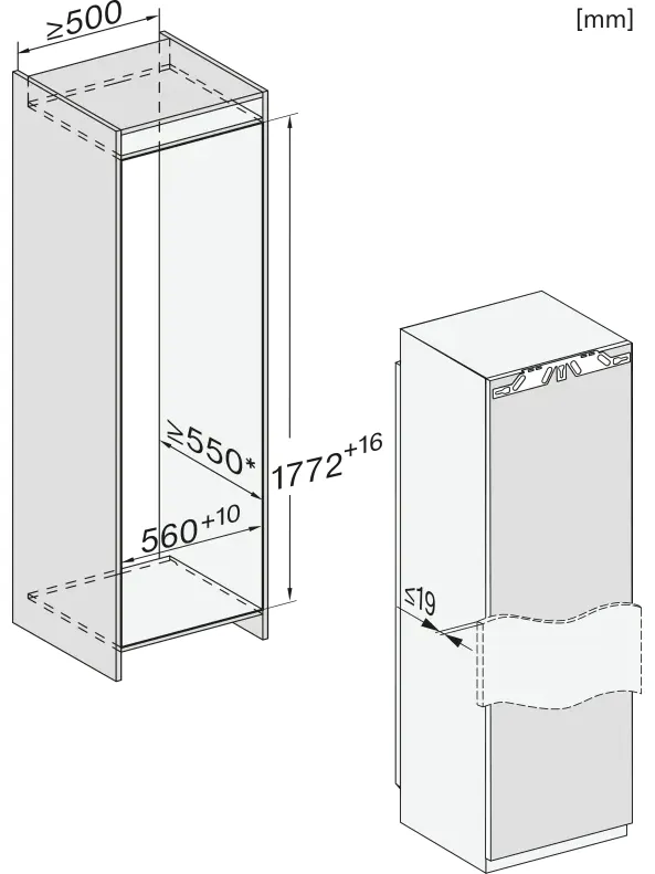 Miele K 7737 D Inbouw koelkast zonder vriesvak, foto 2