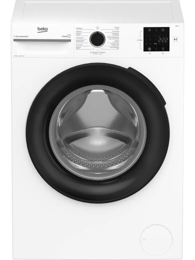 Beko b100 BM1WFU3842W wasmachine Voorlader 8 kg 1400 RPM Zwart, Wit