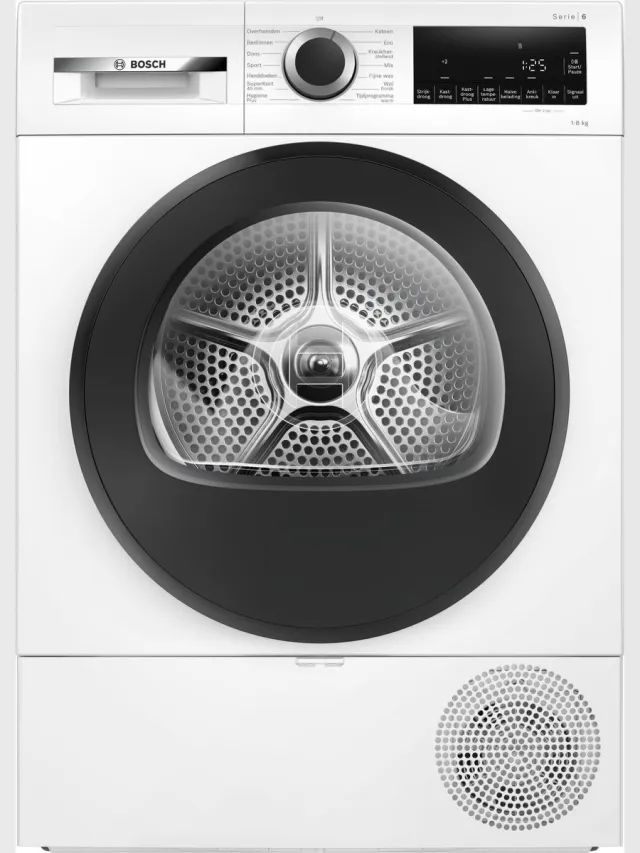 Bosch WQG133DANL 6 serie - Wasdroger - Warmtepompdroger - 8 kg - Stil Wit