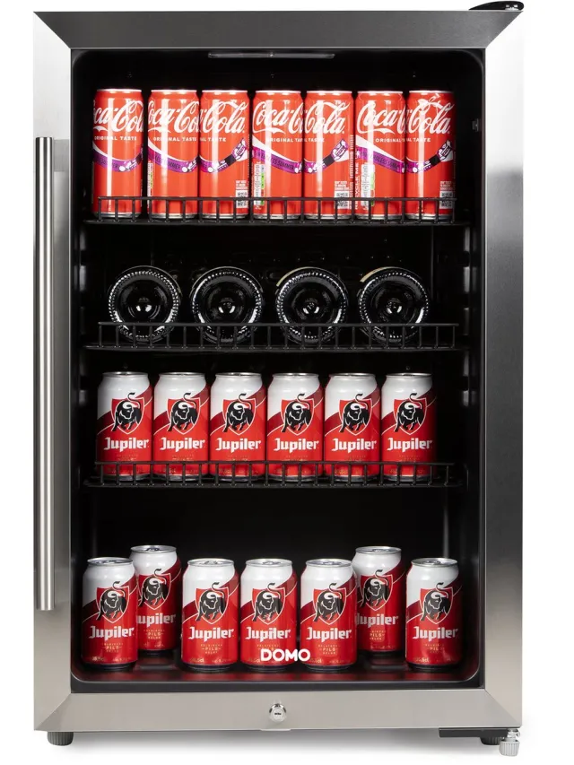 Domo DO91610BK Drankenkoelkast - Barkoelkast - Glazen Deur - Energieklasse C - 118L - Zwart