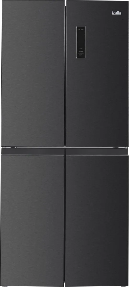 Bella BMD-448DDI - Amerikaanse Koelkast - 4 Deuren - No-Frost - 3 jaar garantie - Digitaal Display - 362 liter - Dark Inox zwart Inox