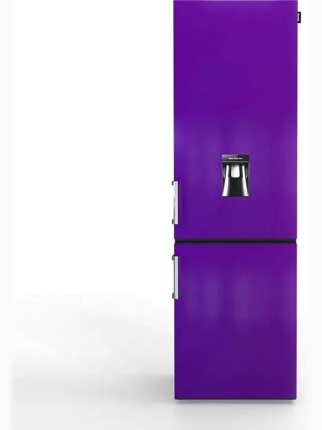 Nunki Large H2O – Koel-vriescombinatie – Waterdispenser – E-klasse – 268 liter – Plum Explosion Gloss Pruimen Paars