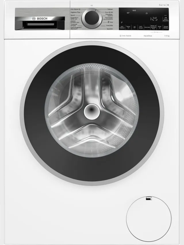 Bosch WGG246Z8NL - Serie 6 - Wasmachine met stoom - 9 kg - 1600 rpm - Iron Assist: vermindert kreukels tot 50% - Energielabel A - SpeedPerfect - Bespaar water met ActiveWater Plus Wit