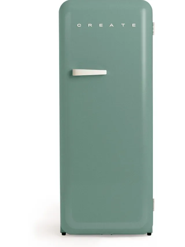 Create Koelkast in retrostijl - Sage - Handvat Gebroken wit - FRIDGE RETRO 281L
