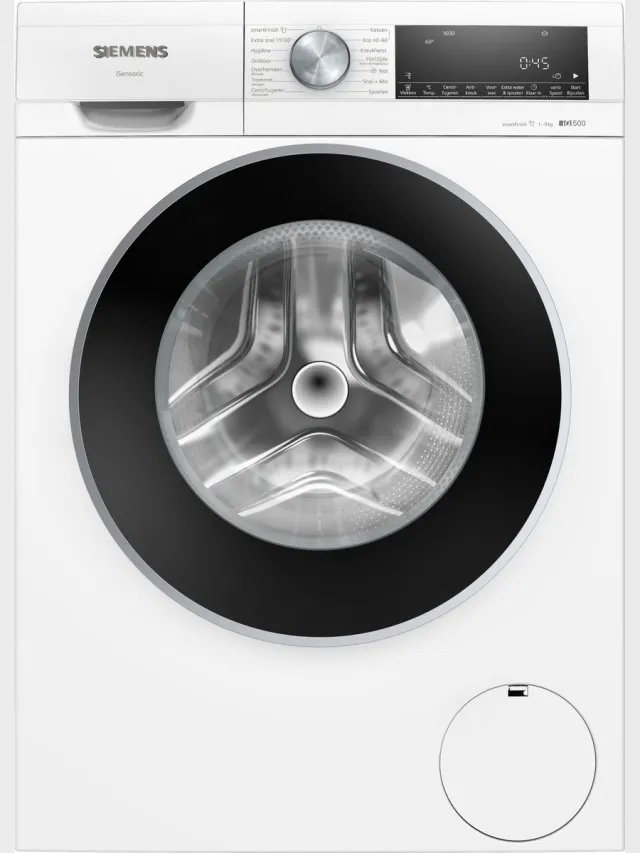 Siemens WG46G2ZCNL - iQ500 - Wasmachine - Wasmachine met stoom - 9 kg - 1600 rpm - Energielabel A - SmartFinish: vermindert kreukels tot 50% - speedPack L: Kortere wasprogramma’s of snelle was Wit