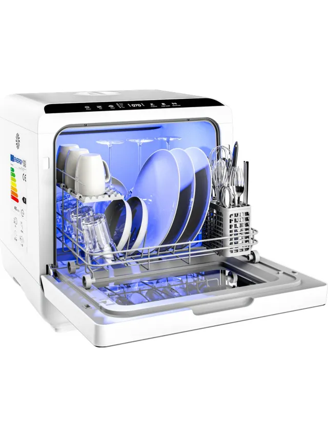 Monzana Vaatwasser - Mini 46x45x44cm App Bediening 4,5l - Wit
