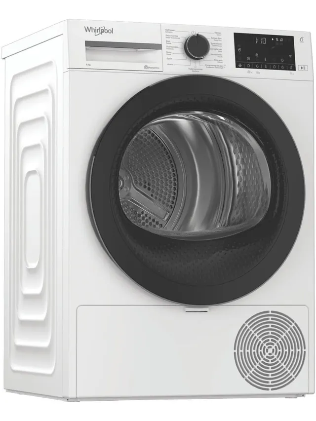 Whirlpool warmtepompdroger: vrijstaand, 8,0 kg - C WD1 84M WBS BE Wit