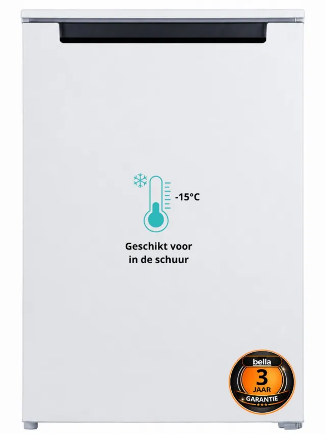 Bella BVR130-040CW - Vriezer tafelmodel - 3 jaar garantie - Vrijstaand - Energielabel C - 87 Liter - Wit Zwart/Wit