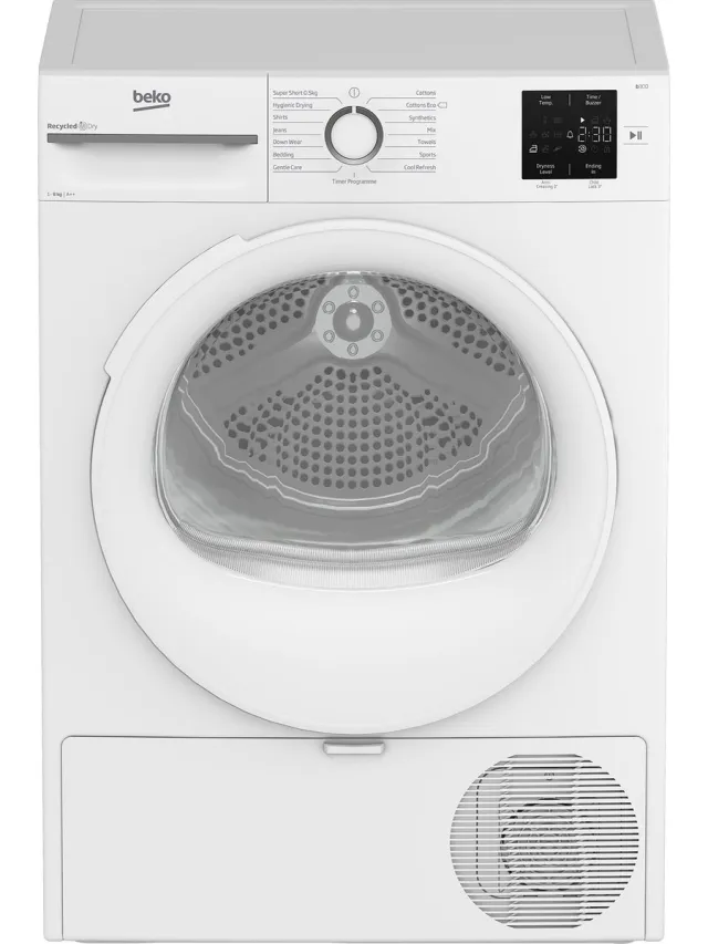 Beko BM3T3822NW wasdroger Vrijstaand 8 kg Wit