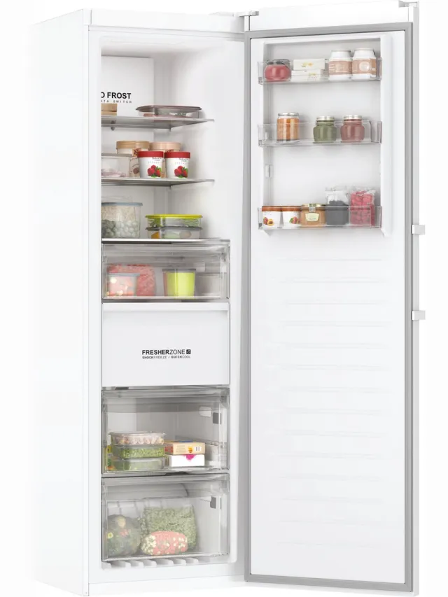 Haier H3F-330WEH1 Vriezer - 330 L - No Frost - Instaswitch Koelkast/Vriezer - hOn App - Fresher Zone - Wit White